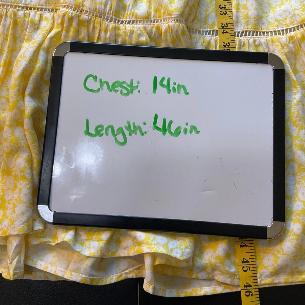 NWT Lost + Wander Yellow Floral Smocked Midi Cottagecore Prairie Sundress S - Picture 9 of 9